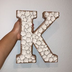 Vintage Wall Decor Floral Letter “K”